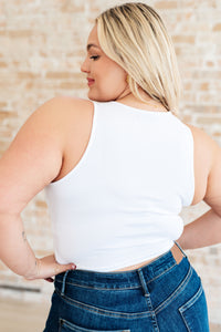 One Eleven North Cream of the Crop Rib Knit Tank Top in White