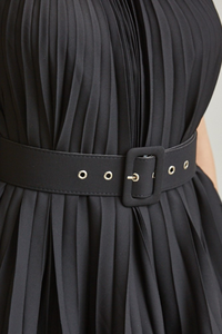 Midnight in Monaco Chiffon Pleated Pant Set