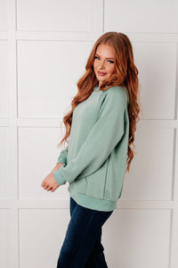 ONE ELEVEN NORTH Crosswalk Textured Hoodie in Green