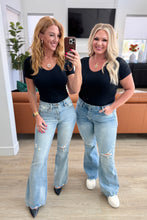 Load image into Gallery viewer, Judy Blue Caroline Mid Rise Control Top Distressed Flare Jeans