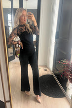 Load image into Gallery viewer, Black Denim Glam Jumpsuit
