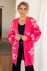 Jodifl Enough Anyways Floral Cardigan in Pink