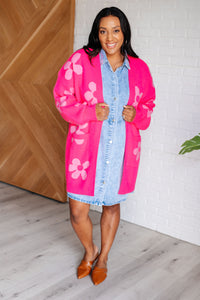 Jodifl Enough Anyways Floral Cardigan in Pink