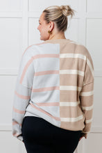 Load image into Gallery viewer, One Eleven North Exceptional Thought Striped Patchwork Sweater