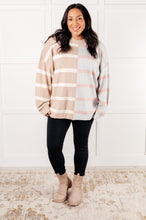 Load image into Gallery viewer, One Eleven North Exceptional Thought Striped Patchwork Sweater
