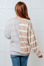 Load image into Gallery viewer, One Eleven North Exceptional Thought Striped Patchwork Sweater