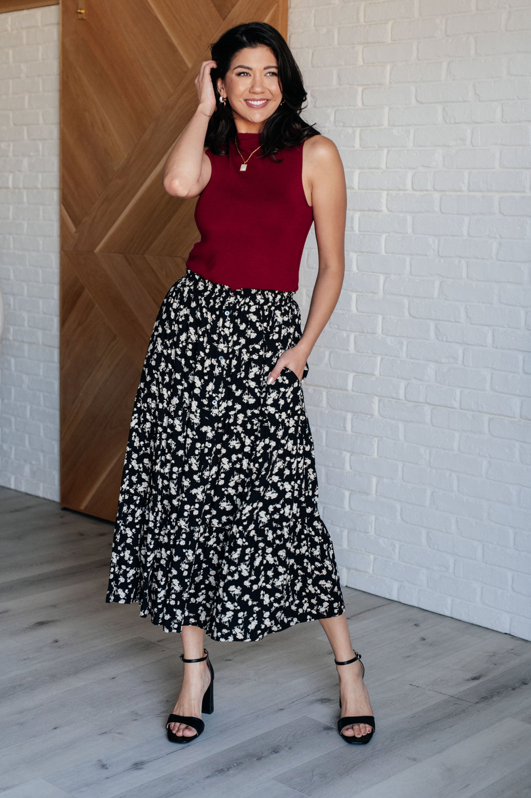 POLAGRAM Fielding Flowers Floral Skirt