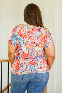 One Eleven North Flowers Everywhere Floral Top