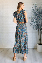 Load image into Gallery viewer, One Eleven North Flutter of Florals V-Neck Crop and Skirt Set