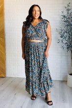 Load image into Gallery viewer, One Eleven North Flutter of Florals V-Neck Crop and Skirt Set
