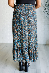 One Eleven North Flutter of Florals V-Neck Crop and Skirt Set