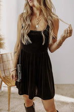 Load image into Gallery viewer, Black Velvet Tennis dress