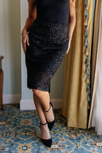 Load image into Gallery viewer, 7TH RAY Gilded Age Sequin Skirt in Black