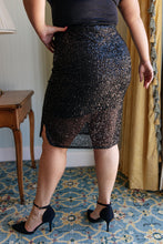 Load image into Gallery viewer, 7TH RAY Gilded Age Sequin Skirt in Black