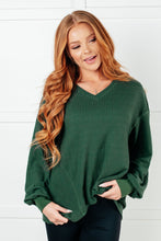 Load image into Gallery viewer, One Eleven North Good Things Are Coming V-Neck Top in Green