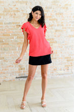 Load image into Gallery viewer, ONE ELEVEN NORTH Got Me Cornered V Neck Ruffle Sleeve Top
