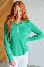 Load image into Gallery viewer, One Eleven North Greensleeves Waffle Knit Henley