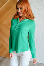 Load image into Gallery viewer, One Eleven North Greensleeves Waffle Knit Henley