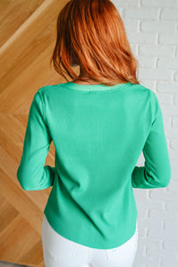 One Eleven North Greensleeves Waffle Knit Henley