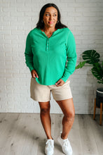 Load image into Gallery viewer, One Eleven North Greensleeves Waffle Knit Henley