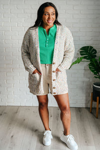 One Eleven North Greensleeves Waffle Knit Henley