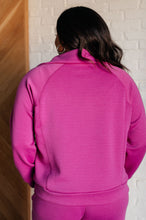 Load image into Gallery viewer, Dear Scarlett Hamptons Travel Half Zip Pullover in Magenta
