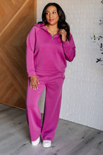Load image into Gallery viewer, Dear Scarlett Hamptons Travel Half Zip Pullover in Magenta