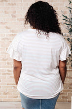 Load image into Gallery viewer, ONE ELEVEN NORTH Hand to Hold Lace Detail Striped Top