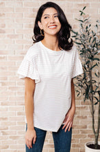 Load image into Gallery viewer, ONE ELEVEN NORTH Hand to Hold Lace Detail Striped Top