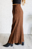 VERY J Harmony High Rise Wide Leg Pants in Brown