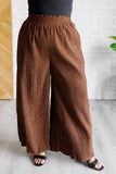 VERY J Harmony High Rise Wide Leg Pants in Brown