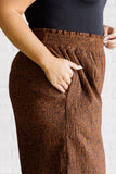 VERY J Harmony High Rise Wide Leg Pants in Brown