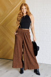 VERY J Harmony High Rise Wide Leg Pants in Brown