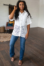 Load image into Gallery viewer, Very J Head in the Clouds Lace Button Down