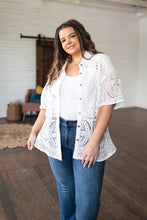 Load image into Gallery viewer, Very J Head in the Clouds Lace Button Down