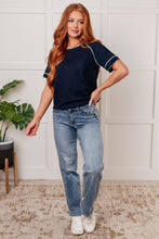 Load image into Gallery viewer, ONE ELEVEN NORTH Heartbreaker Waffle Knit Tee in Blue