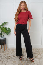 Load image into Gallery viewer, One Eleven North Heartbreaker Waffle Knit Tee in Cranberry