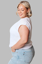 Load image into Gallery viewer, Open Knit Cap Sleeve Sweater Side