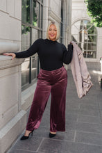 Load image into Gallery viewer, BiBi High Society Velvet Wide Leg Trousers