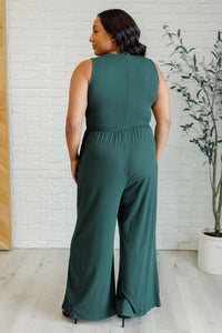 ONE ELEVEN NORTH Hilary Wide Leg Jumpsuit in Green