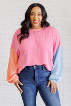 Load image into Gallery viewer, One Eleven North Hit Me With Your Best Shot Colorblock Top in Bright Pink