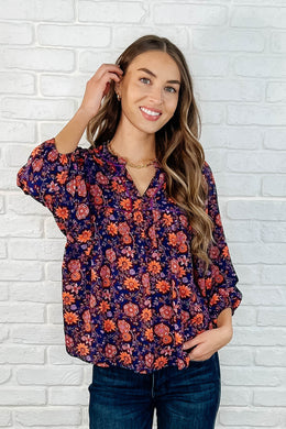 ONE ELEVEN NORTH Unknown Floral Babydoll Blouse