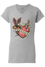 Load image into Gallery viewer, America Heart Tattoo graphic tee -clearance