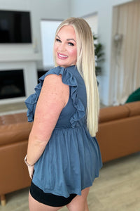One Eleven North Before Now Ruffled Babydoll Top