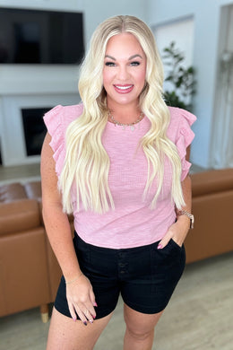 ONE ELEVEN NORTH Especially Sweet Ruffle Sleeve Top