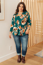 Load image into Gallery viewer, Sew In Love I Think Different Top in Teal Floral