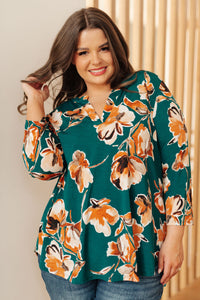 Sew In Love I Think Different Top in Teal Floral