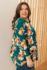 Sew In Love I Think Different Top in Teal Floral