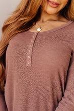 Load image into Gallery viewer, Baby Waffle Knit Henley Long Sleeve Top Closeup