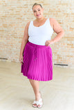 Jodifl Just a Flirt Pleated Skirt in Magenta